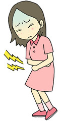 腹痛女の子