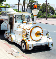 Little street locomotive in Agadir, Morocco