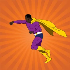 Photo sur Plexiglas Super héros Illustration vectorielle de super-héros de bande dessinée