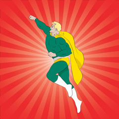 Vector illustration of comic book superhero