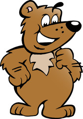Obraz na płótnie Canvas Happy Proud Brown Bear