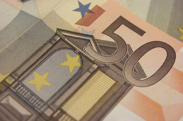Billete de cincuenta euros, dinero