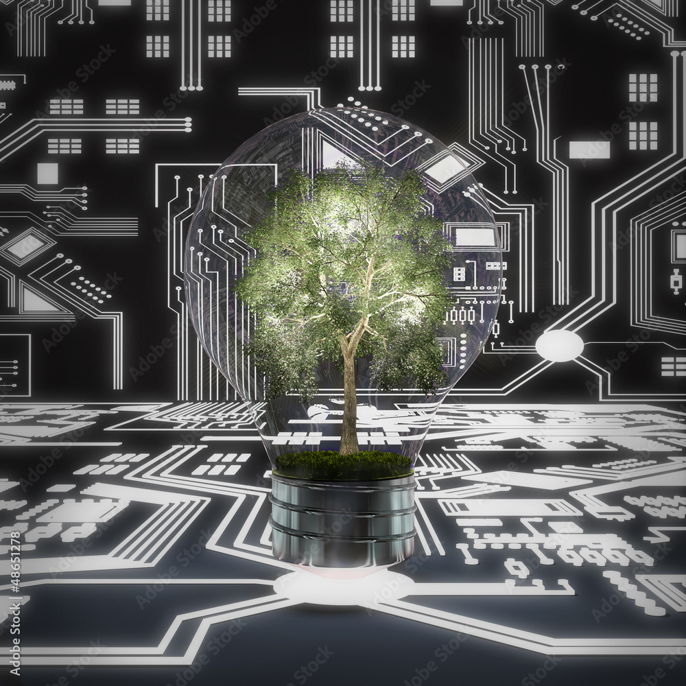 Poster tree in lamp