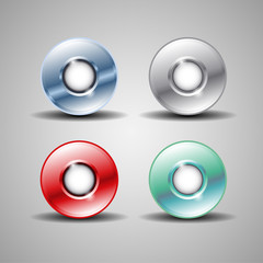 abstract shiny circle button