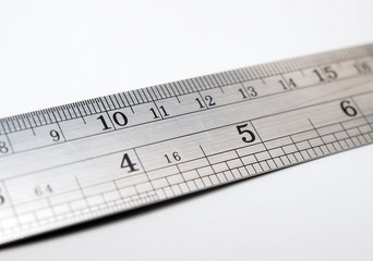 Number and digit on scale ruler