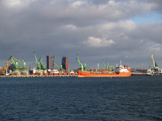 Литва. Вид на Клайпедский морской порт