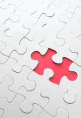 Obraz premium puzzle with missing red piece