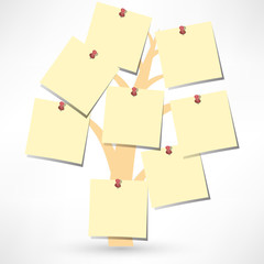 Art tree with papers for your text