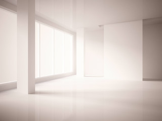 white empty interior