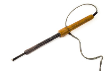 soldering iron on the white background