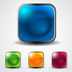 set of abstract shiny web buttons 