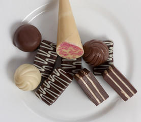 delicious chocolate candies in a bowl