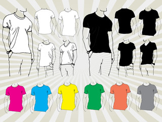 Hand Drawn Templates for T-shirts - 48660059