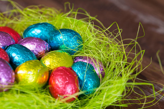 Ostereier im Nest