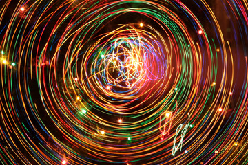 freezelight. Many colorful lines abstraction