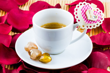Coffee with Valentine heart