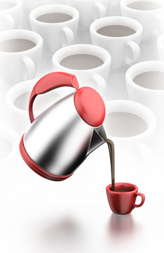 Сoffee pot with cup