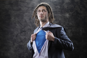 Superhero businessman