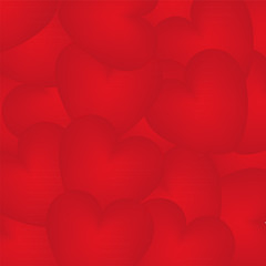 background of red hearts