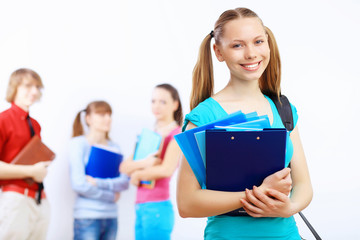 Student with books