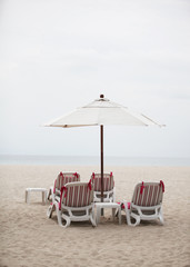 Deck chairs - copy space.