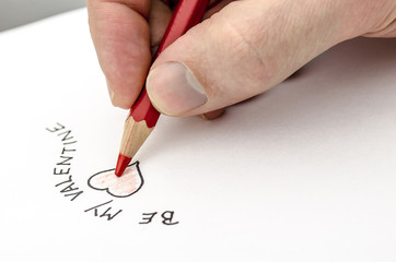 Writing a romantic message