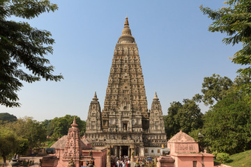 Mahabodhi temple, bodh gaya, India. The site where Gautam Buddha