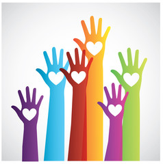 Fototapeta premium Colors hand up