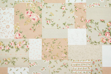 fabric retro pattern with floral ornament