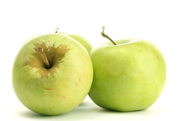 sweet apples, isolated on white
