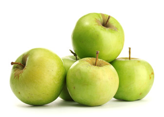 sweet apples, isolated on white