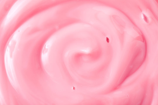 Pink Yogurt Close Up