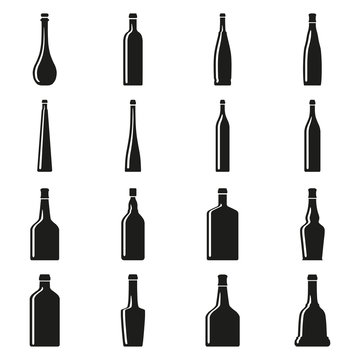 Set of bottles. Vector illustration.