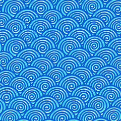 Fototapeta na wymiar abstract hand-drawn pattern, waves background
