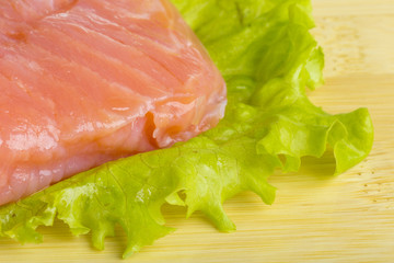 fresh trout fillet