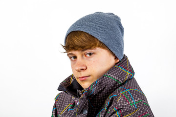 boy in winter clothes