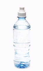 Fototapeta premium Plastic bottle of drinking water isolated on white