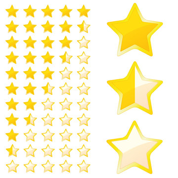 5 Sterne Bewertungssystem - Vektor