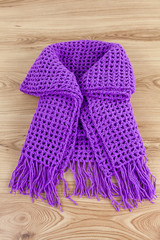 Colorful knitted scarf