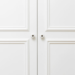 Plain white wooden doors