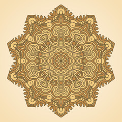 Vector round decorative design element
