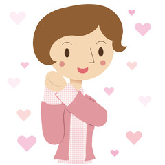 憧れる表情の女性