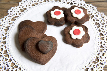 Biscuits with chocolate