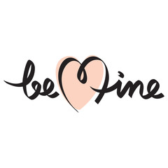 be mine hand lettering
