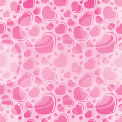 Vector Valentine's Day hearts seamless pattern background