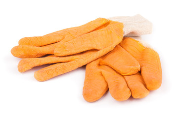 Work yelow glove is isolated on a white background