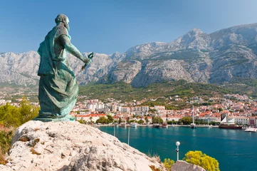 Foto op Canvas Statue of St. Peter in Makarska, Croatia © adogg