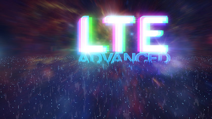 LTE ADVANCED highspeed concept zwischen Menschen