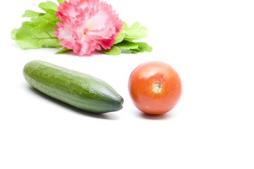 Tomate und Gurke