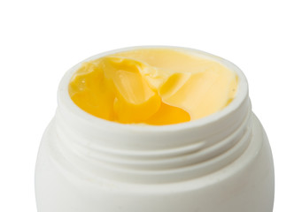 cosmetic cream in container